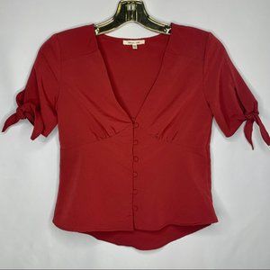 V neck Buttoned Blouse